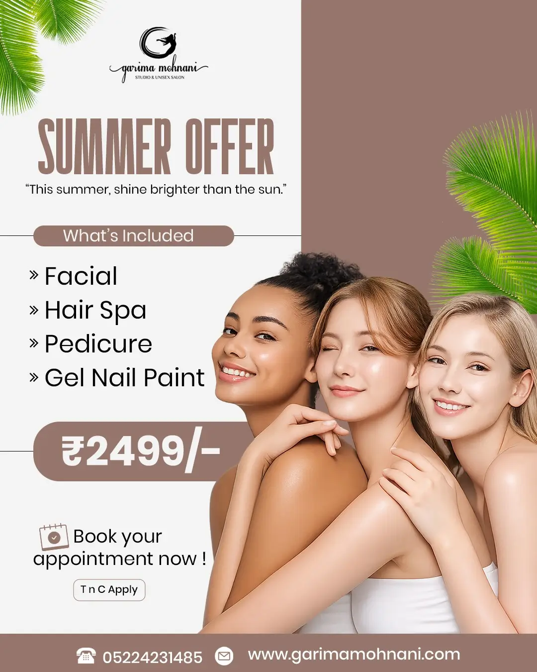 We giving Amazing special spa and message service .